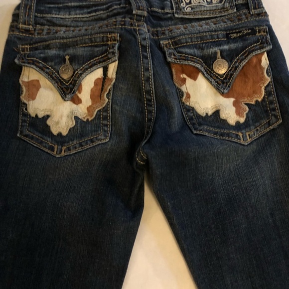 Miss Me Cowhide Pockets Bootcut Jeans Size 27 - Picture 4 of 4